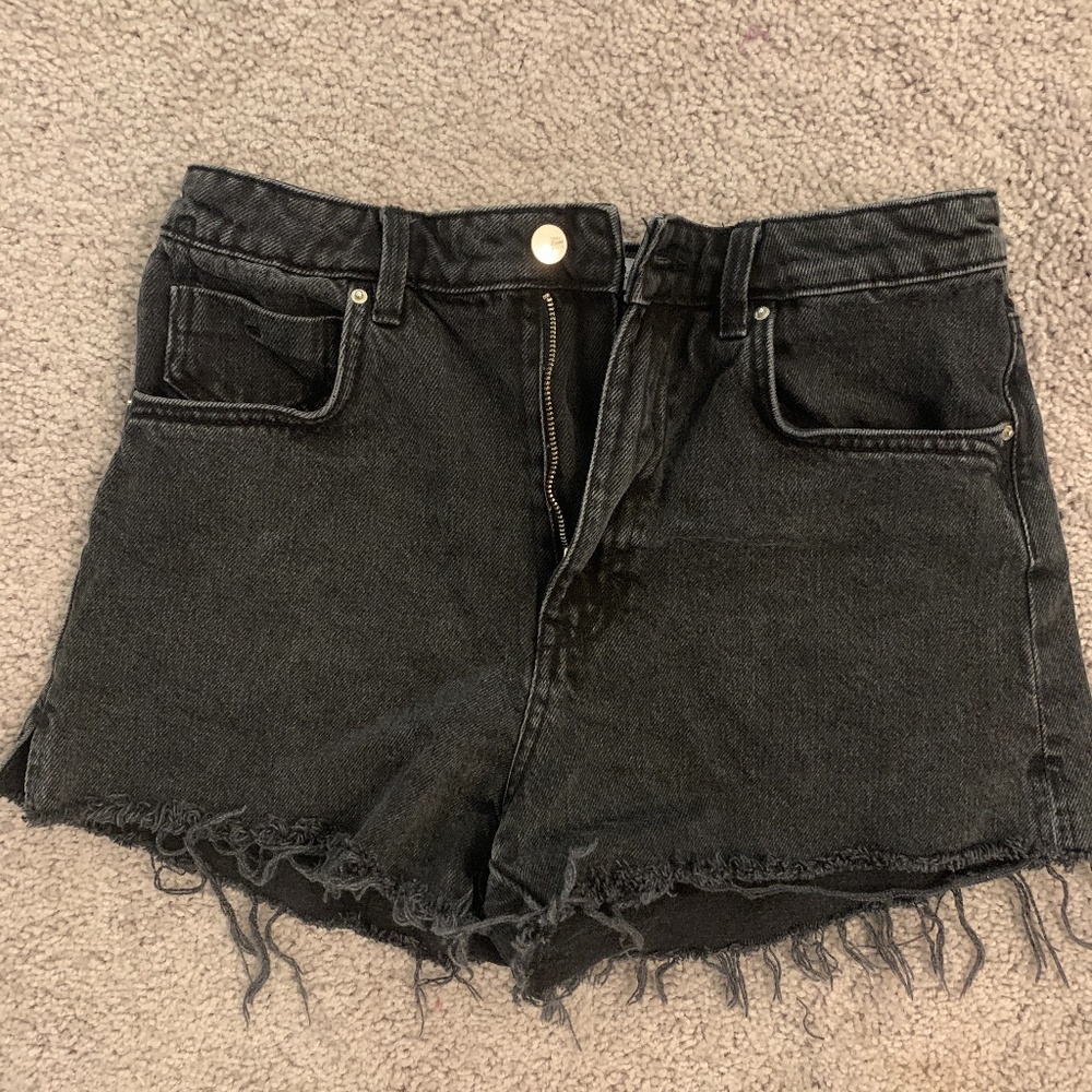ZARA Black Jean shorts-high waisted